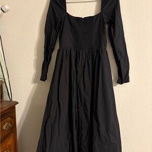 Reformation Black Long Sleeve Dress